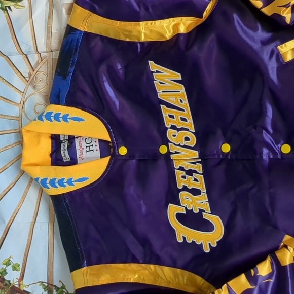 HEADGEAR classics purple alt Kobe Crenshaw satin jacket size medium - Picture 2 of 9